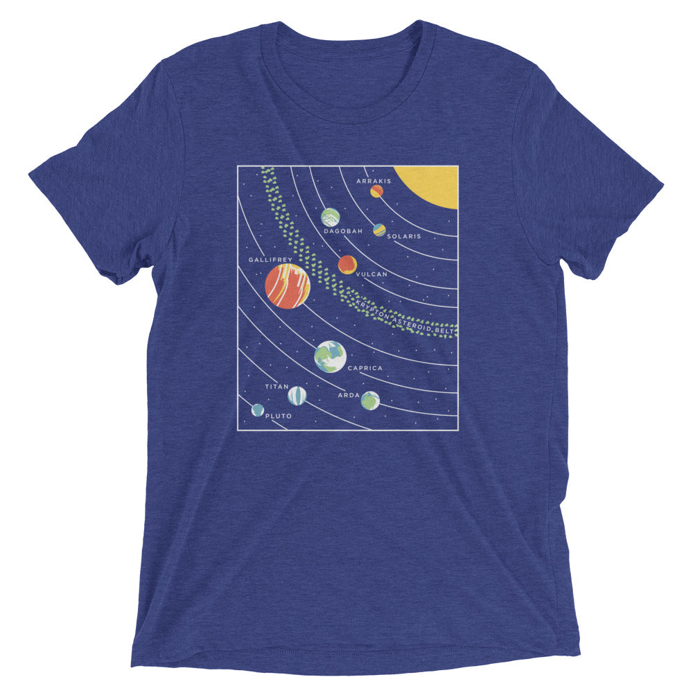 9 Planets Men's Tri-Blend Tee Hoodie, Sweatshirt | CoreVibeTees.com (Image 4)