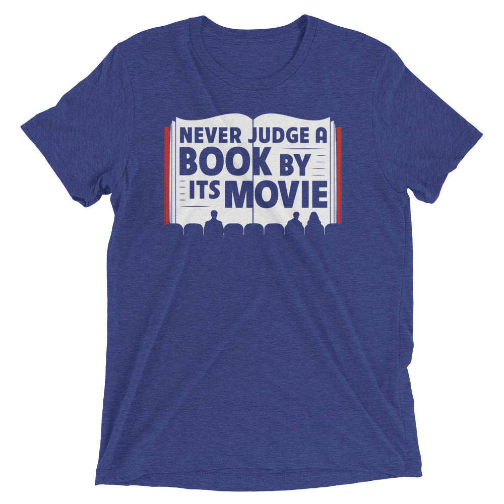 Never Judge A Book By Its Movie Men's Tri-Blend Tee Hoodie, Sweatshirt | CoreVibeTees.com (Image 4)