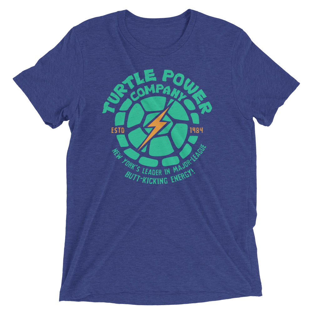Turtle Power Company Men's Tri-Blend Tee Hoodie, Sweatshirt | CoreVibeTees.com (Image 3)