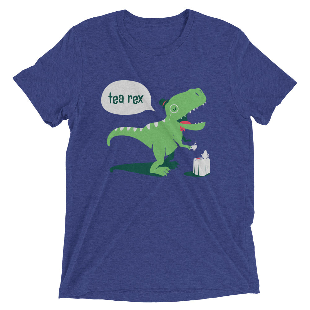 Tea Rex Men's Tri-Blend Tee Hoodie, Sweatshirt | CoreVibeTees.com (Image 4)