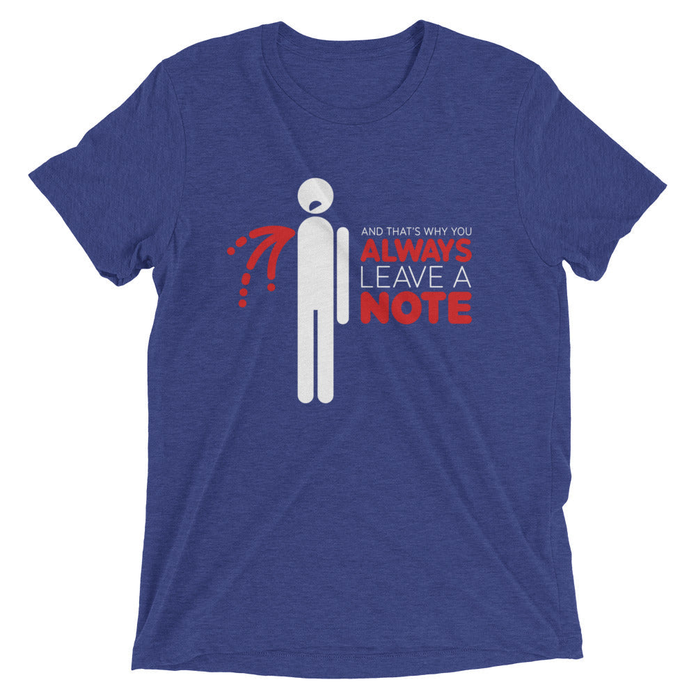 Always Leave A Note Men's Tri-Blend Tee Hoodie, Sweatshirt | CoreVibeTees.com (Image 5)