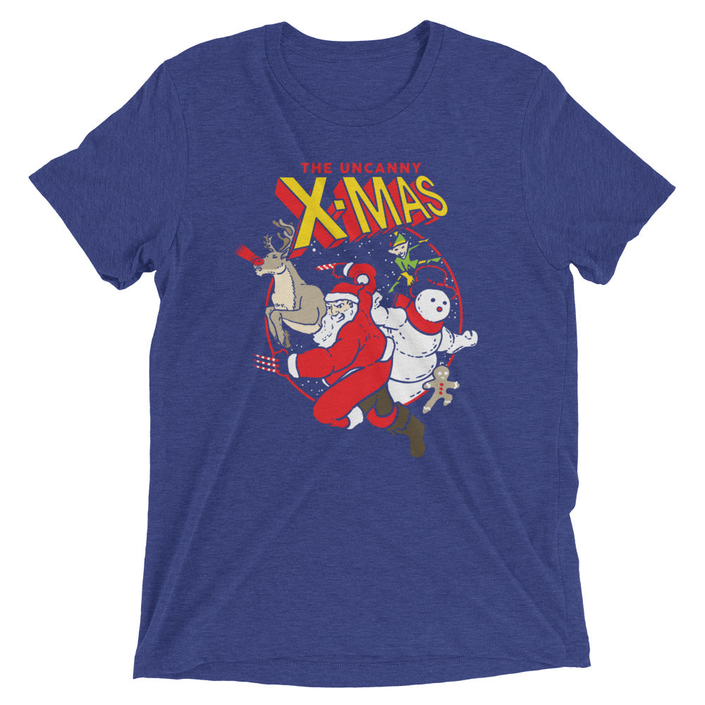 The Uncanny X-Mas Men's Tri-Blend Tee Hoodie, Sweatshirt | CoreVibeTees.com (Image 5)