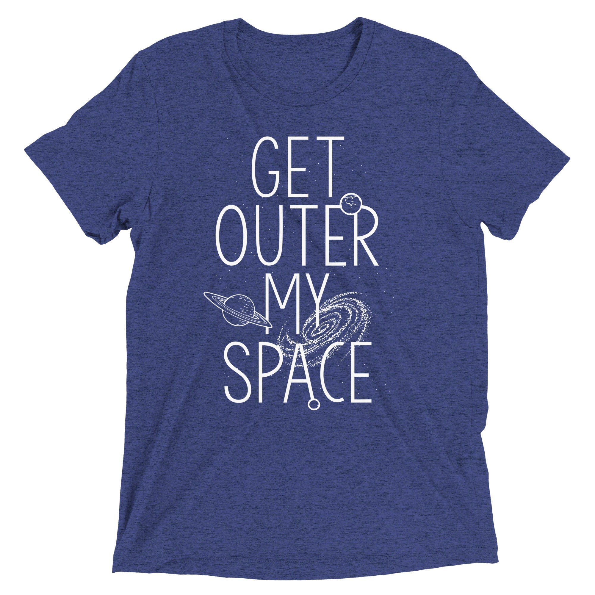 Get Outer My Space Men's Tri-Blend Tee Hoodie, Sweatshirt | CoreVibeTees.com (Image 1)