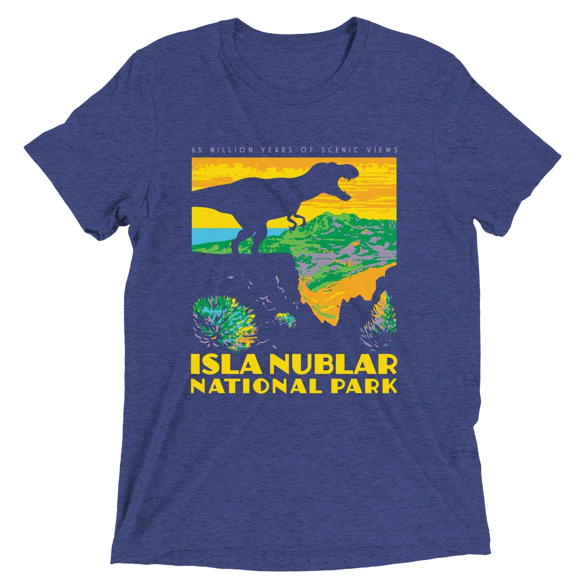Isla Nublar National Park Men's Tri-Blend Tee Hoodie, Sweatshirt | CoreVibeTees.com (Image 4)