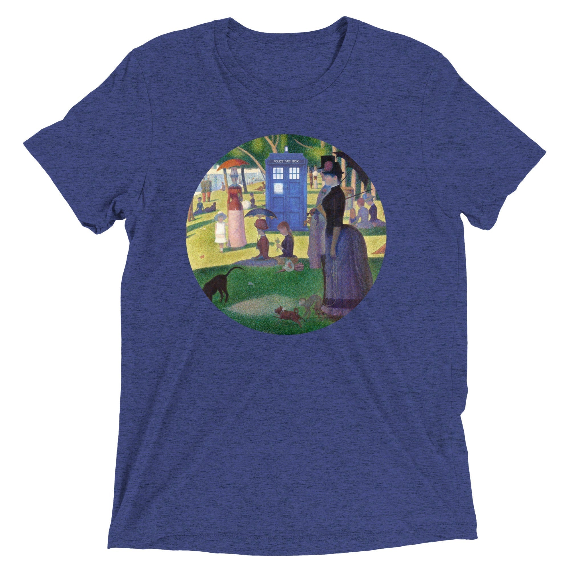 Tardis On La Grande Men's Tri-Blend Tee Hoodie, Sweatshirt | CoreVibeTees.com (Image 1)