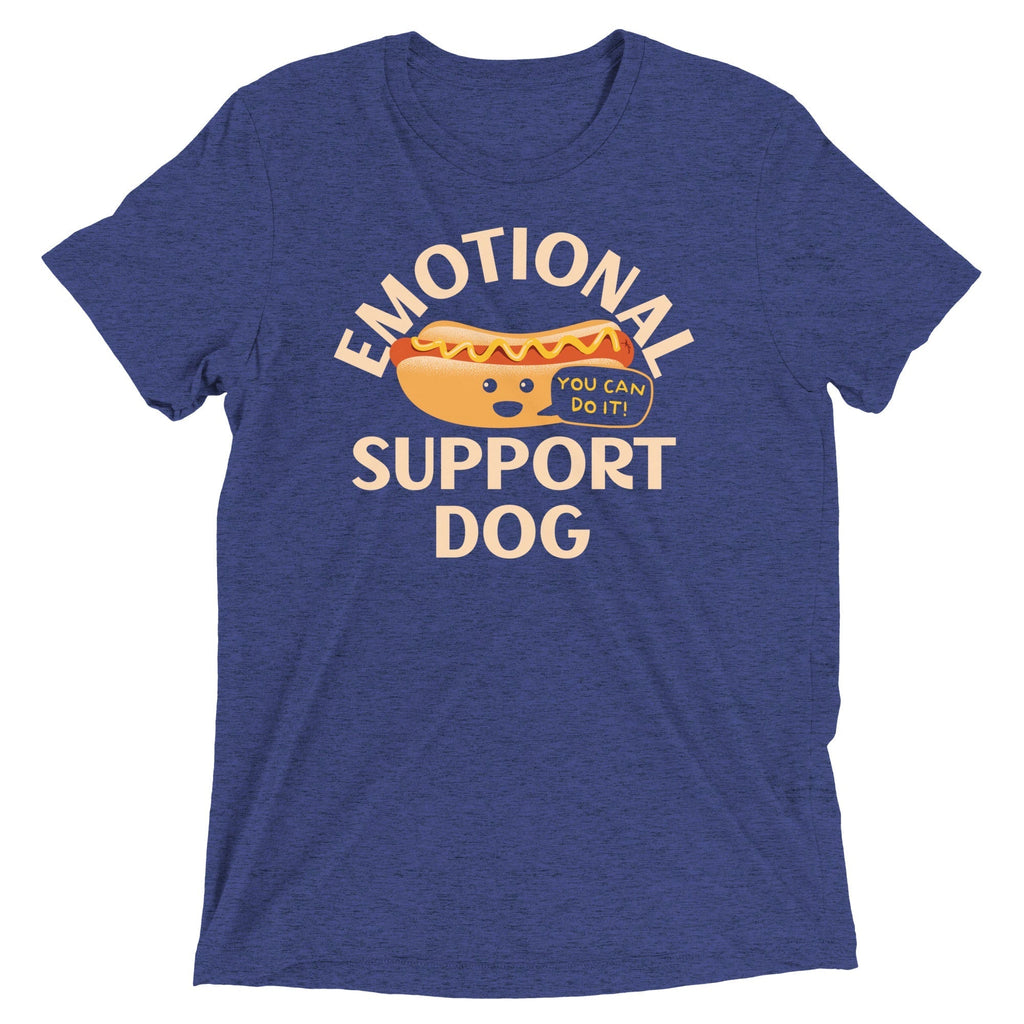 Emotional Support Dog Men's Tri-Blend Tee Hoodie, Sweatshirt | CoreVibeTees.com (Image 1)