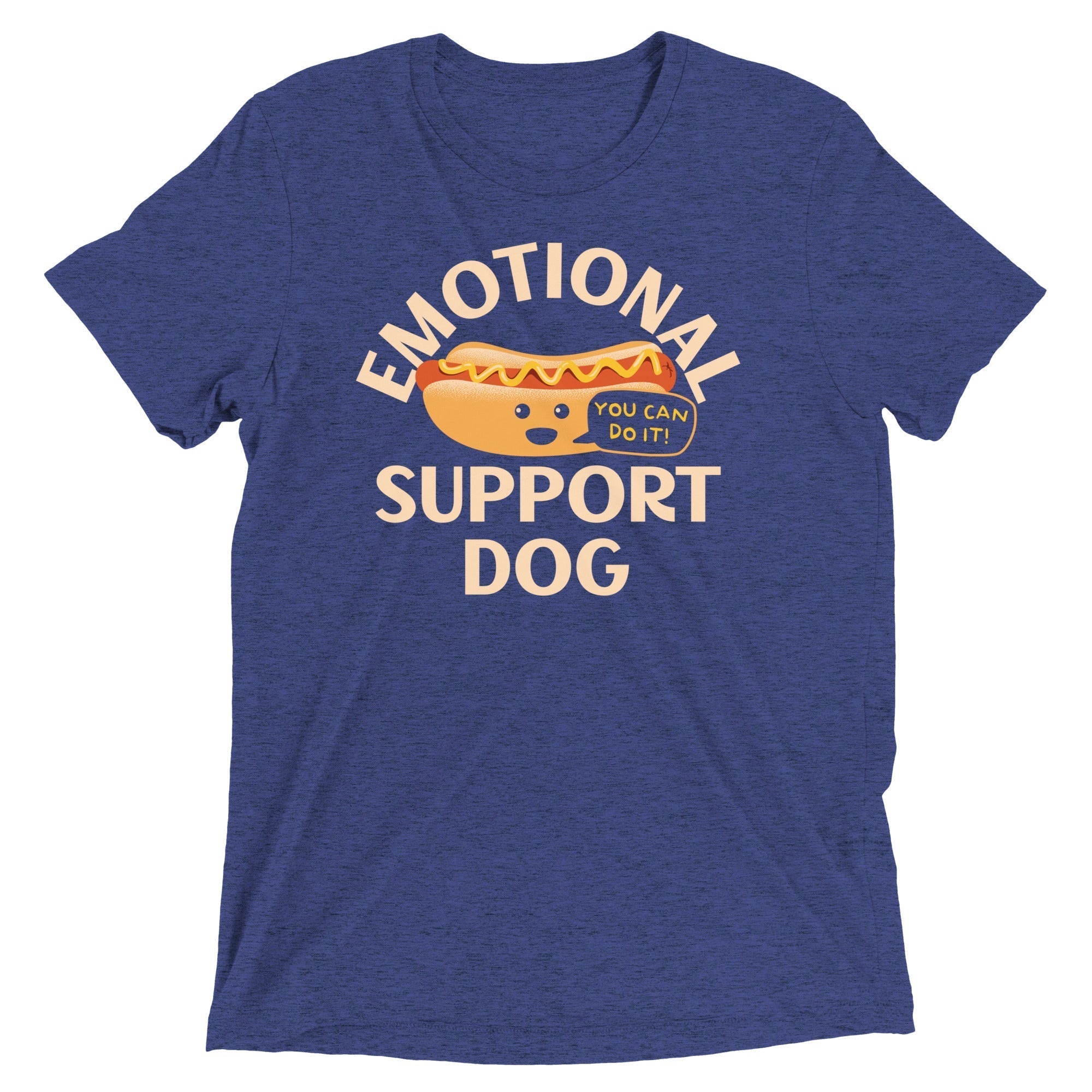Emotional Support Dog Men's Tri-Blend Tee Hoodie, Sweatshirt | CoreVibeTees.com (Image 1)