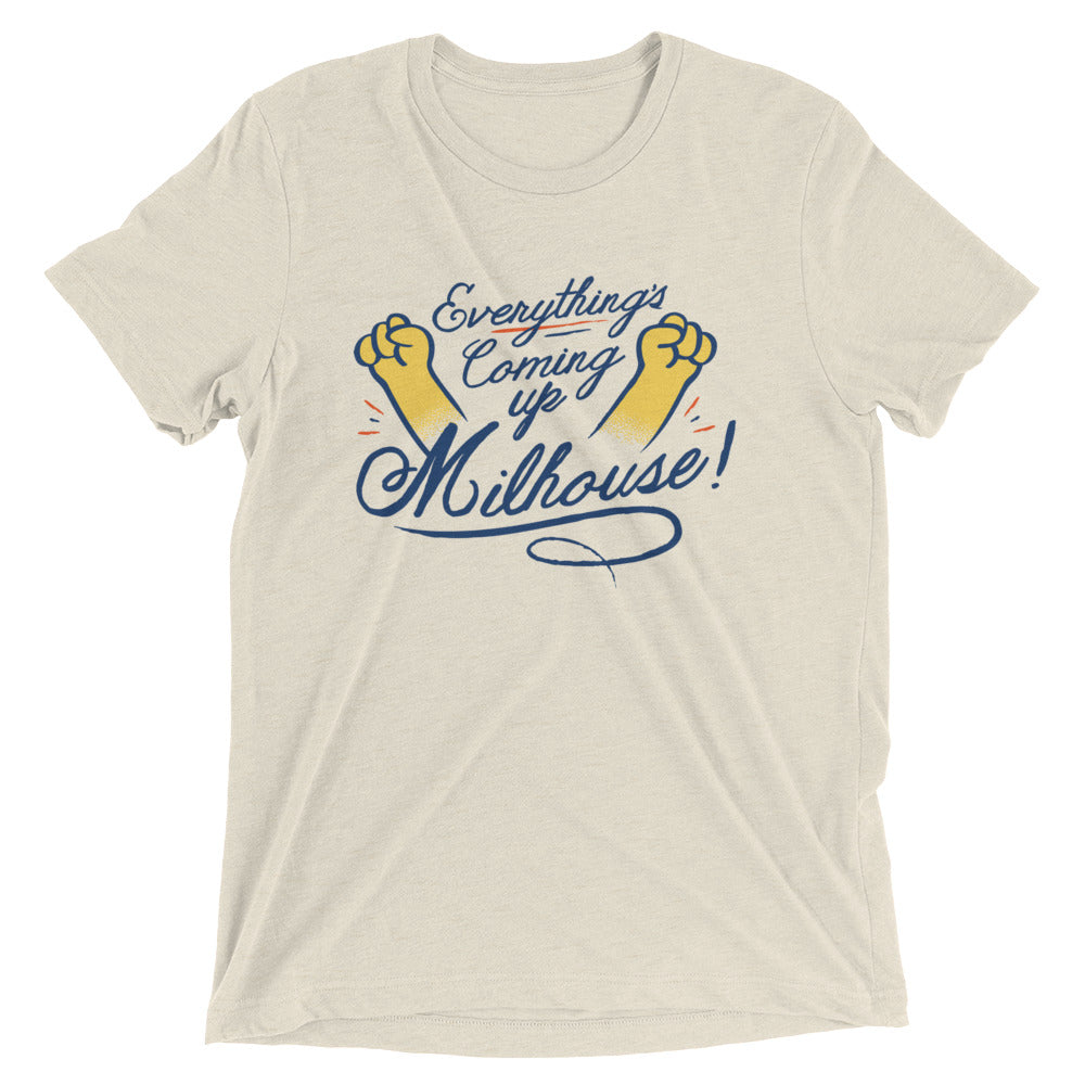 Everything's Coming Up Milhouse! Men's Tri-Blend Tee Hoodie, Sweatshirt | CoreVibeTees.com (Image 4)