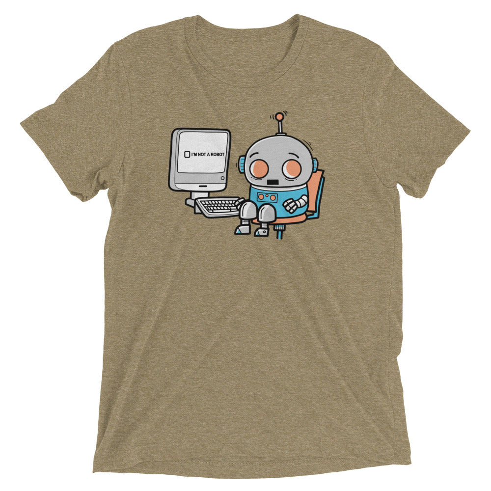 Robot Captcha Men's Tri-Blend Tee Hoodie, Sweatshirt | CoreVibeTees.com (Image 4)