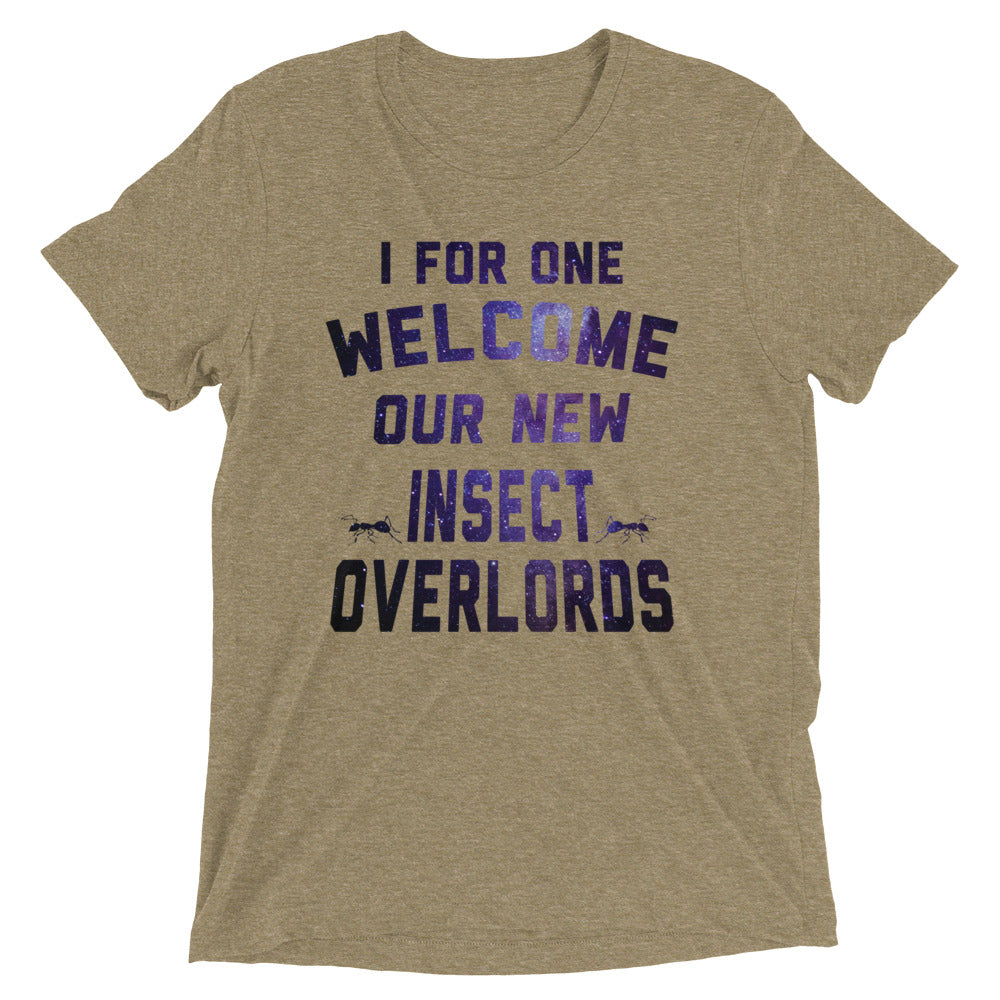 I For One Welcome Our New Insect Overlords Men's Tri-Blend Tee Hoodie, Sweatshirt | CoreVibeTees.com (Image 3)