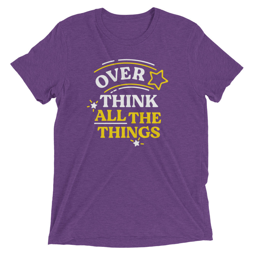 Over Think All The Things Men's Tri-Blend Tee Hoodie, Sweatshirt | CoreVibeTees.com (Image 5)