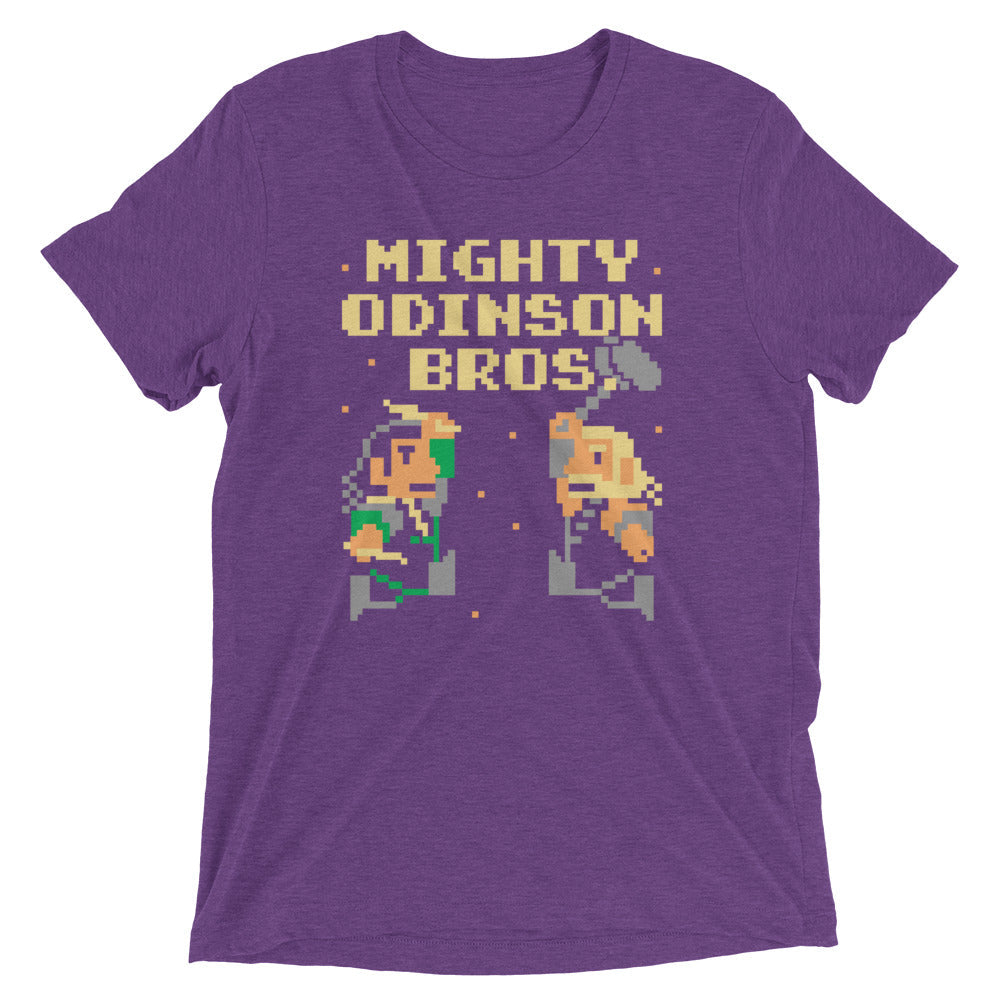 Mighty Odinson Bros Men's Tri-Blend Tee Hoodie, Sweatshirt | CoreVibeTees.com (Image 4)