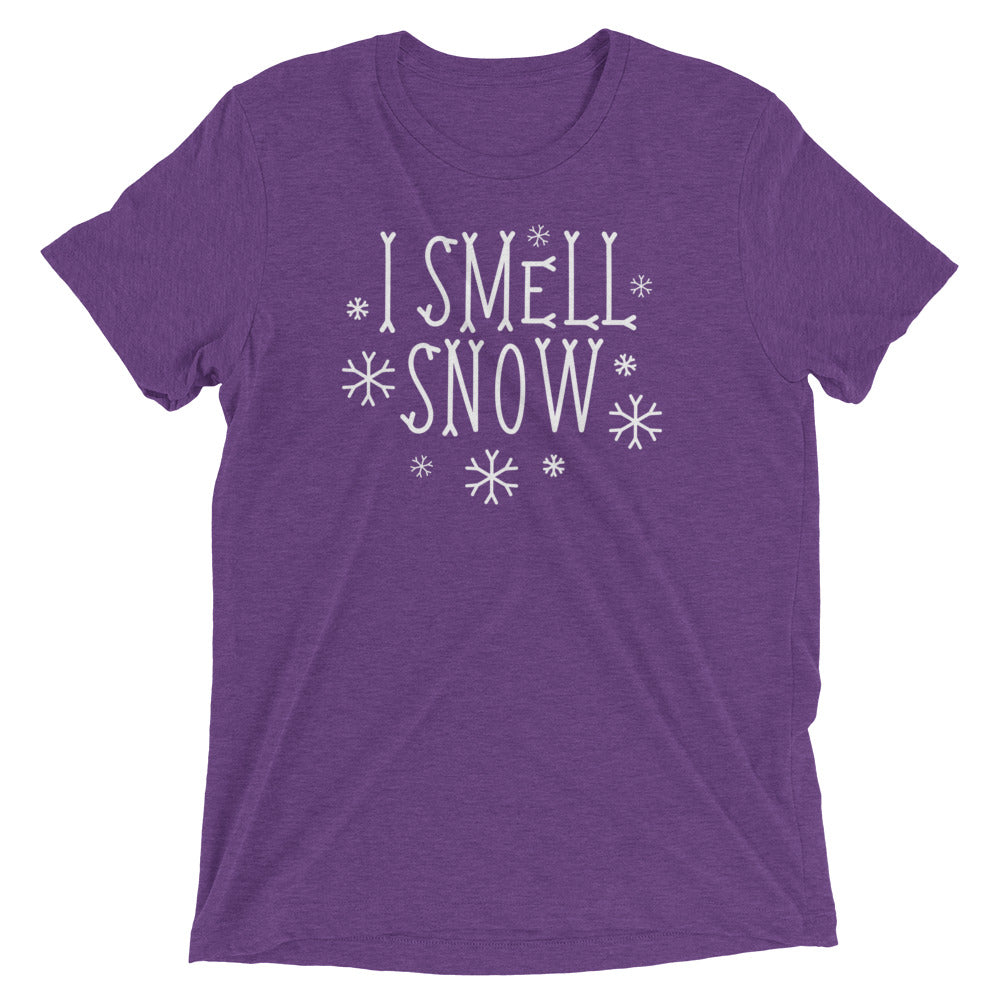 I Smell Snow Men's Tri-Blend Tee Hoodie, Sweatshirt | CoreVibeTees.com (Image 4)