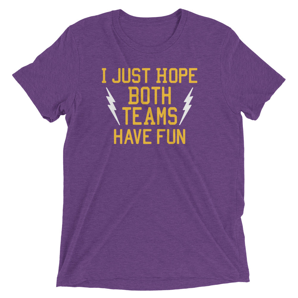 I Just Hope Both Teams Have Fun Men's Tri-Blend Tee Hoodie, Sweatshirt | CoreVibeTees.com (Image 4)