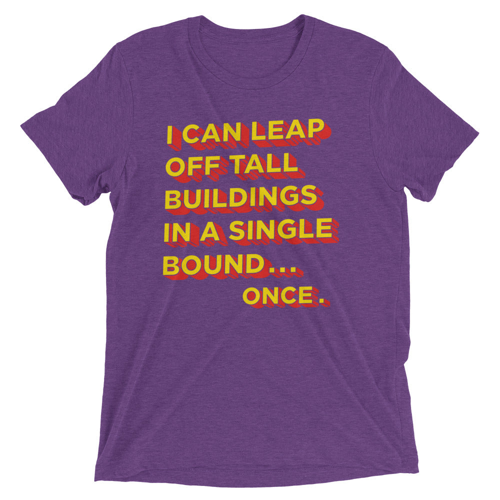 Tall Buildings In A Single Bound Men's Tri-Blend Tee Hoodie, Sweatshirt | CoreVibeTees.com (Image 4)