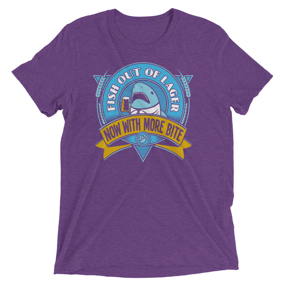 Fish Out Of Lager Men's Tri-Blend Tee Hoodie, Sweatshirt | CoreVibeTees.com (Image 2)