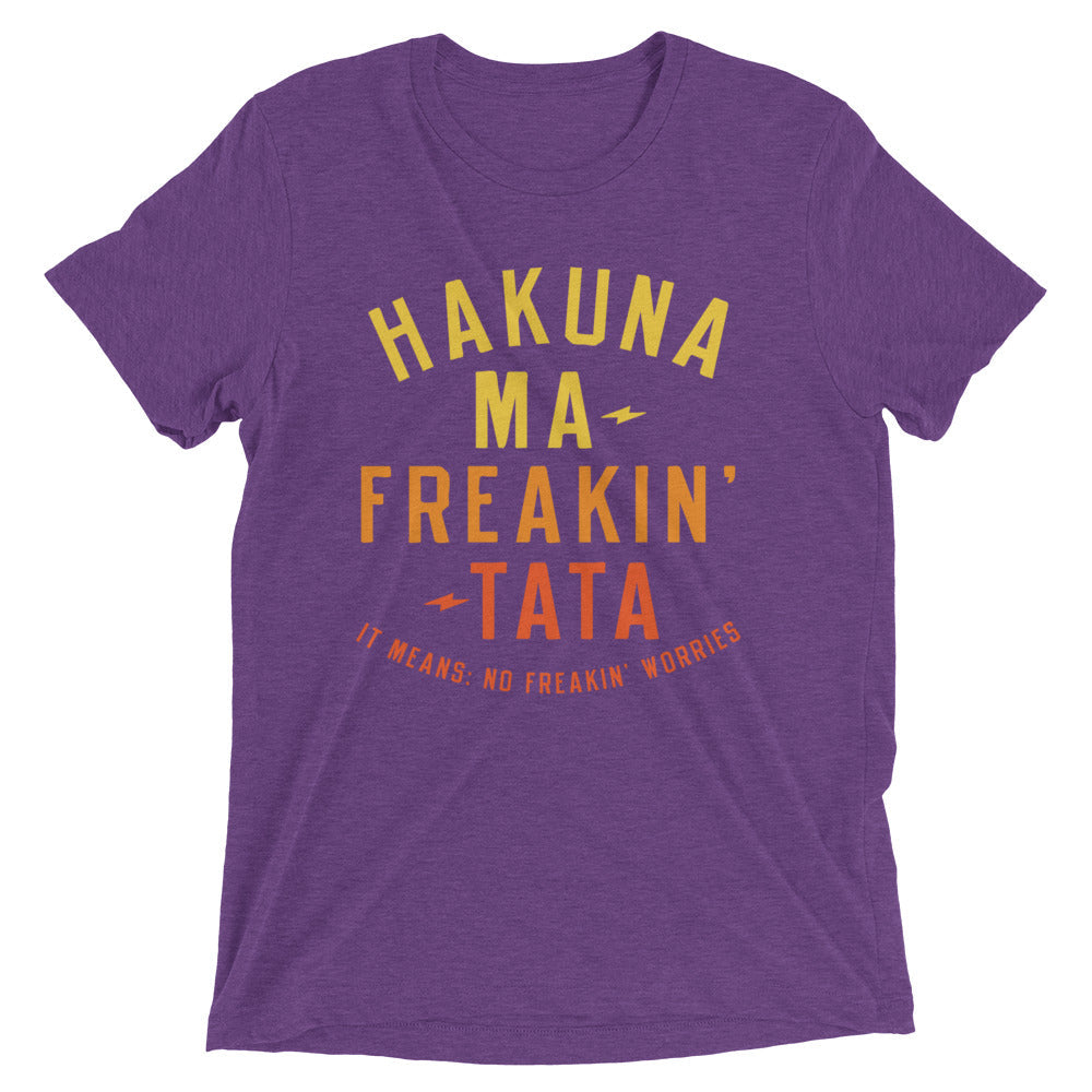 Hakuna Ma-Freakin-Tata Men's Tri-Blend Tee Hoodie, Sweatshirt | CoreVibeTees.com (Image 4)