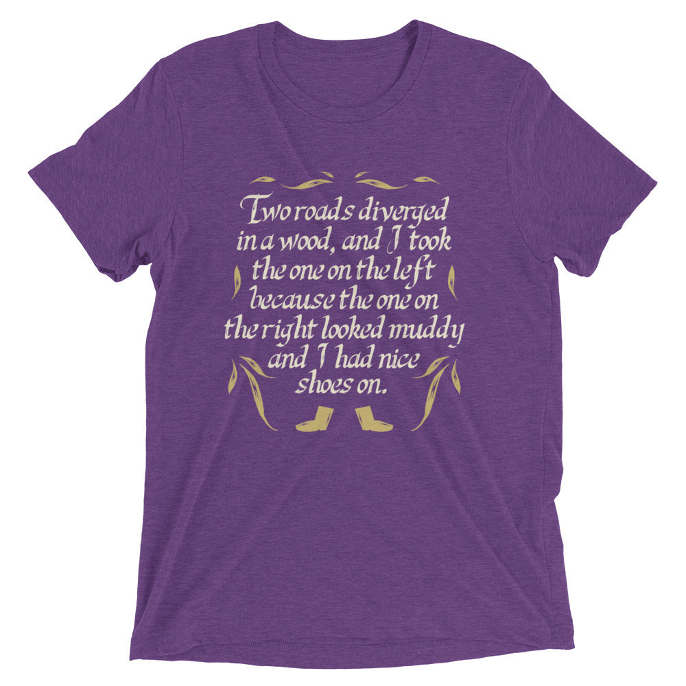 Two Roads Diverged Men's Tri-Blend Tee Hoodie, Sweatshirt | CoreVibeTees.com (Image 4)