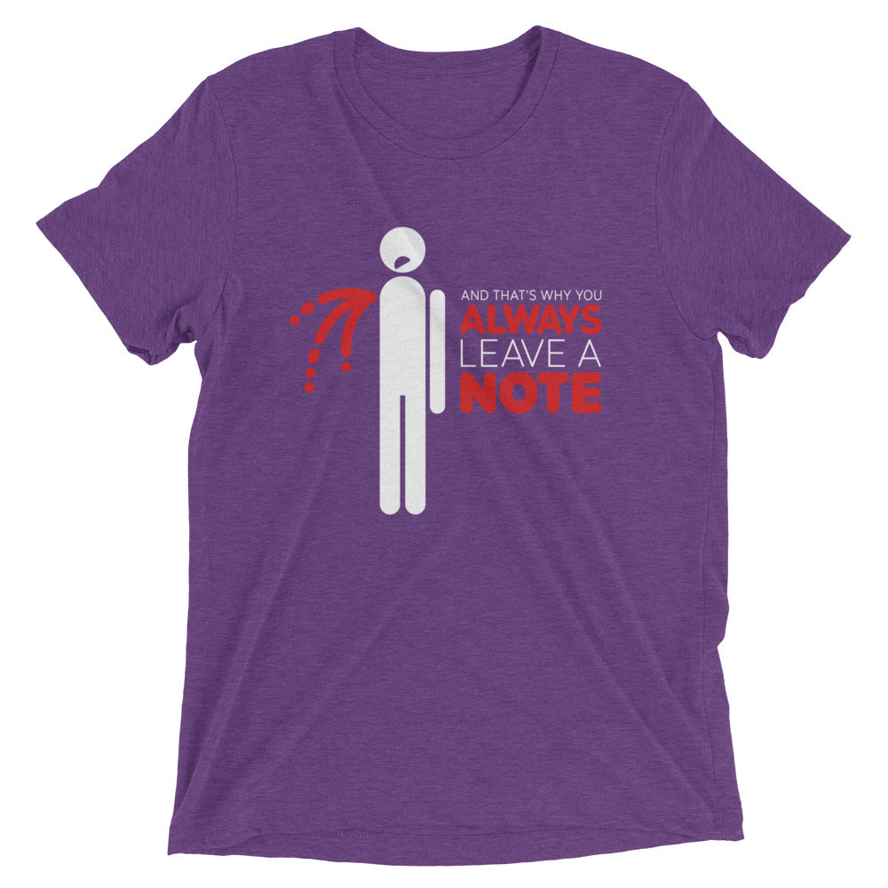 Always Leave A Note Men's Tri-Blend Tee Hoodie, Sweatshirt | CoreVibeTees.com (Image 4)
