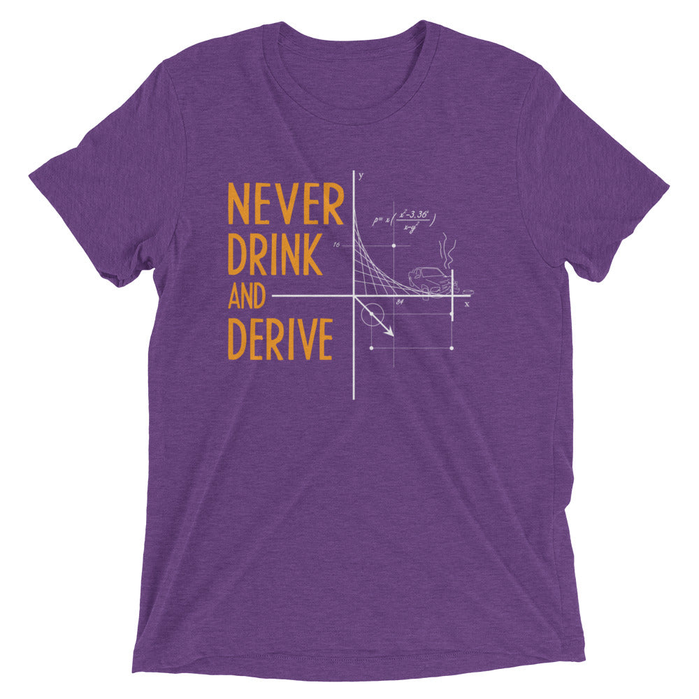 Never Drink and Derive Men's Tri-Blend Tee Hoodie, Sweatshirt | CoreVibeTees.com (Image 4)