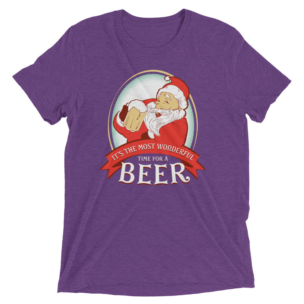 It's the Most Wonderful Time Men's Tri-Blend Tee Hoodie, Sweatshirt | CoreVibeTees.com (Image 3)