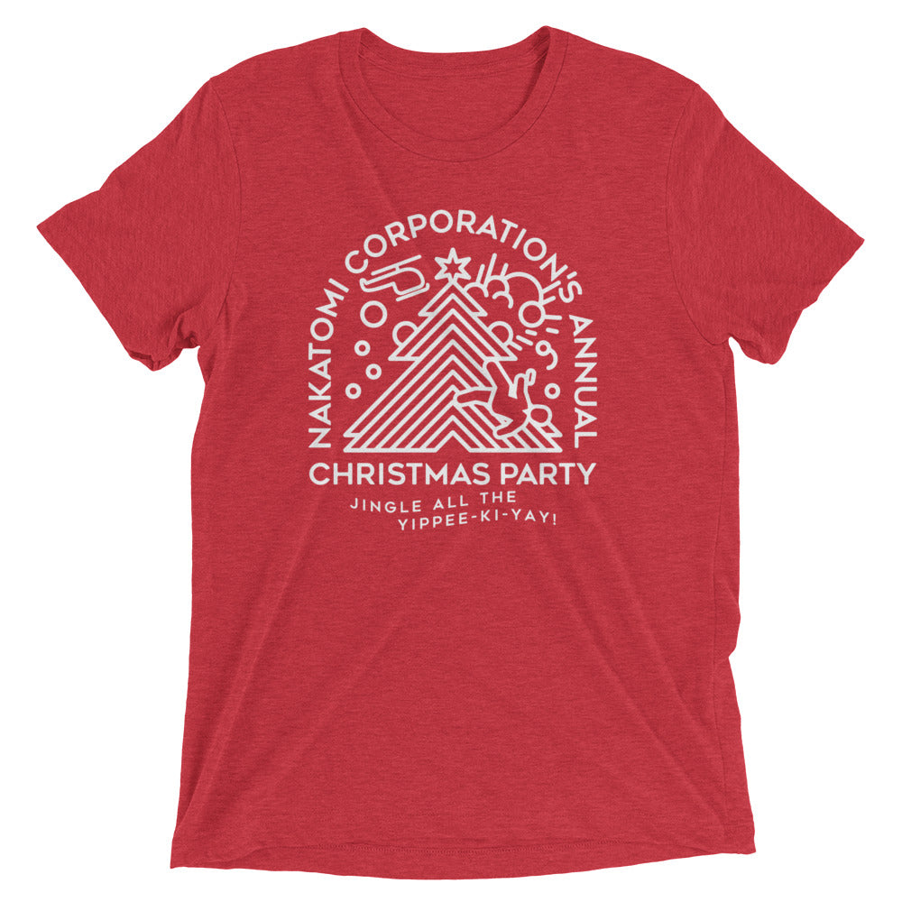 Nakatomi Christmas Party Men's Tri-Blend Tee Hoodie, Sweatshirt | CoreVibeTees.com (Image 1)