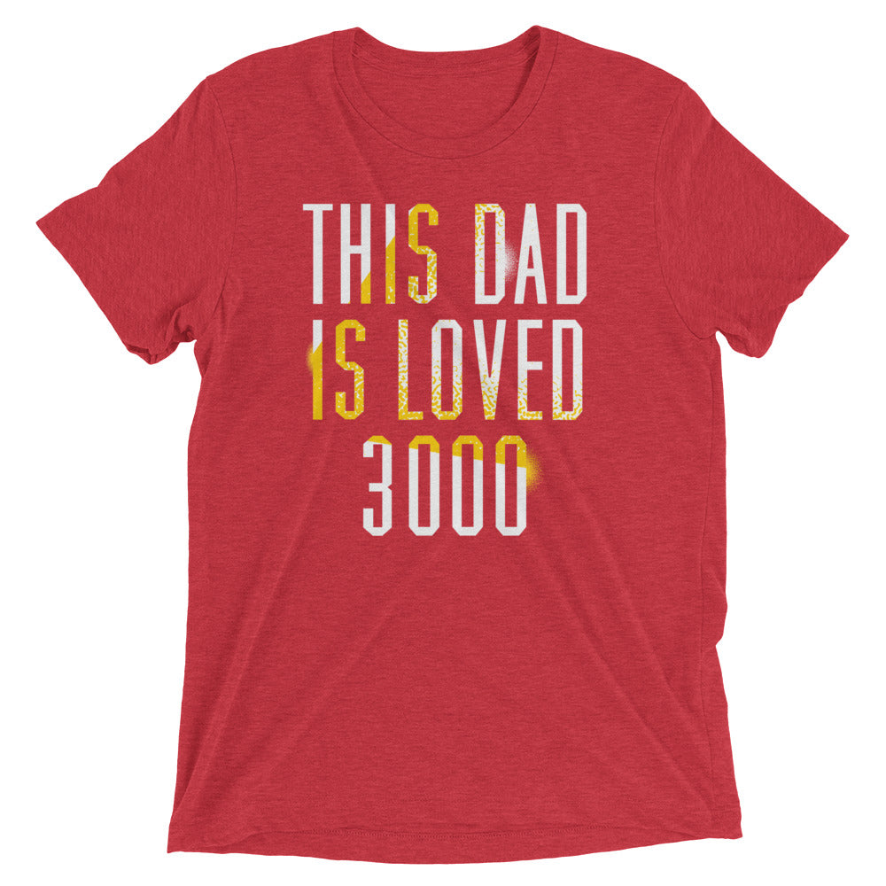 This Dad Is Loved 3000 Men's Tri-Blend Tee Hoodie, Sweatshirt | CoreVibeTees.com (Image 4)