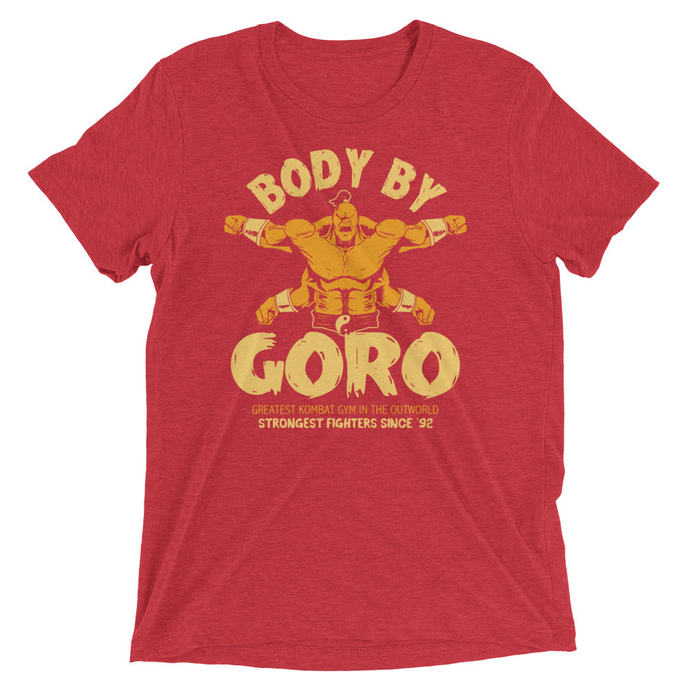 Body By Goro Men's Tri-Blend Tee Hoodie, Sweatshirt | CoreVibeTees.com (Image 1)
