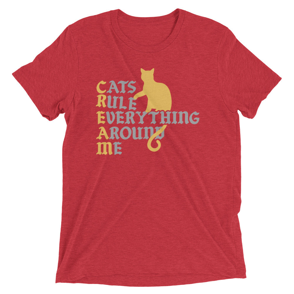 Cats Rule Everything Around Me Men's Tri-Blend Tee Hoodie, Sweatshirt | CoreVibeTees.com (Image 5)