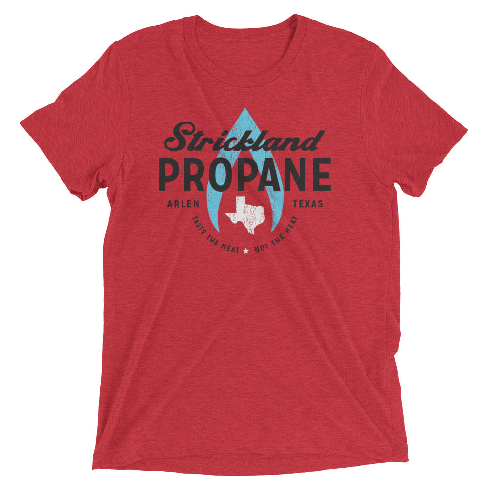 Strickland Propane Men's Tri-Blend Tee Hoodie, Sweatshirt | CoreVibeTees.com (Image 3)