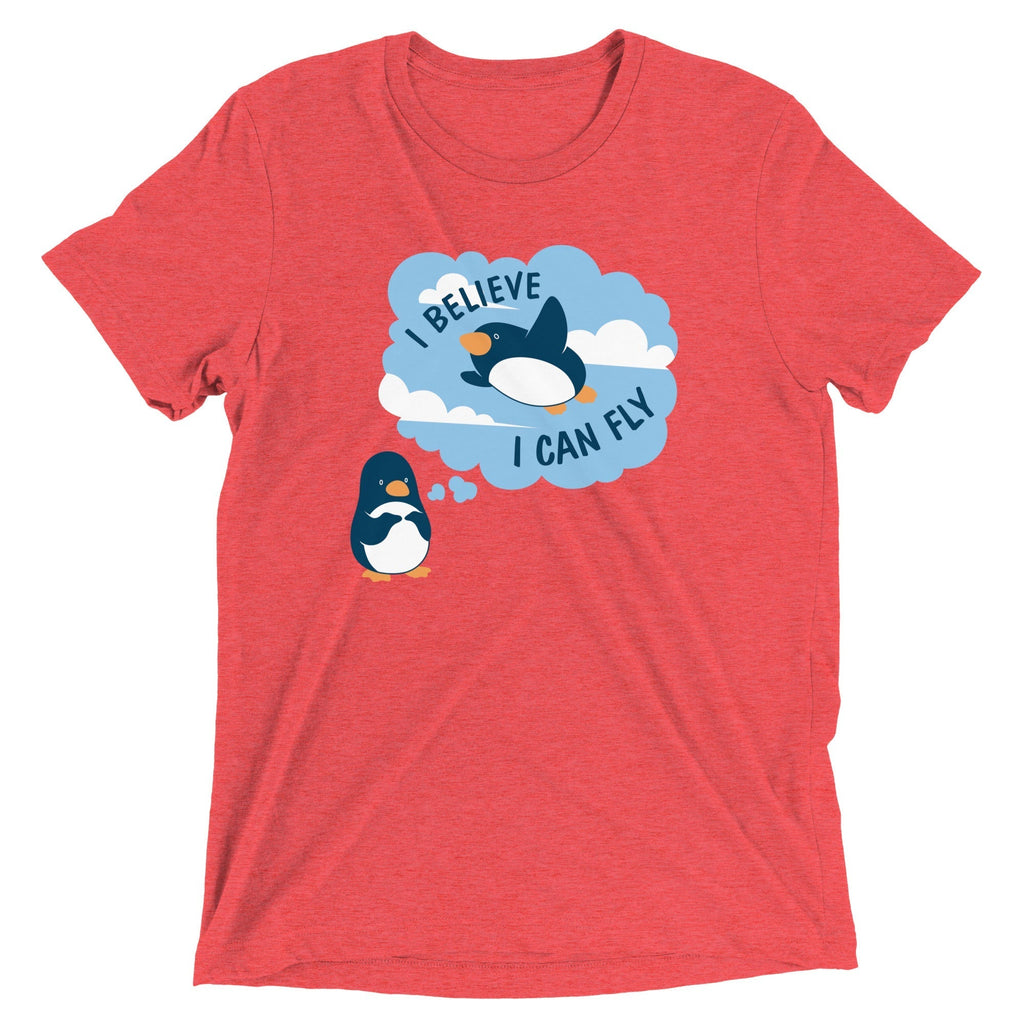 I Believe I Can Fly Men's Tri-Blend Tee Hoodie, Sweatshirt | CoreVibeTees.com (Image 3)
