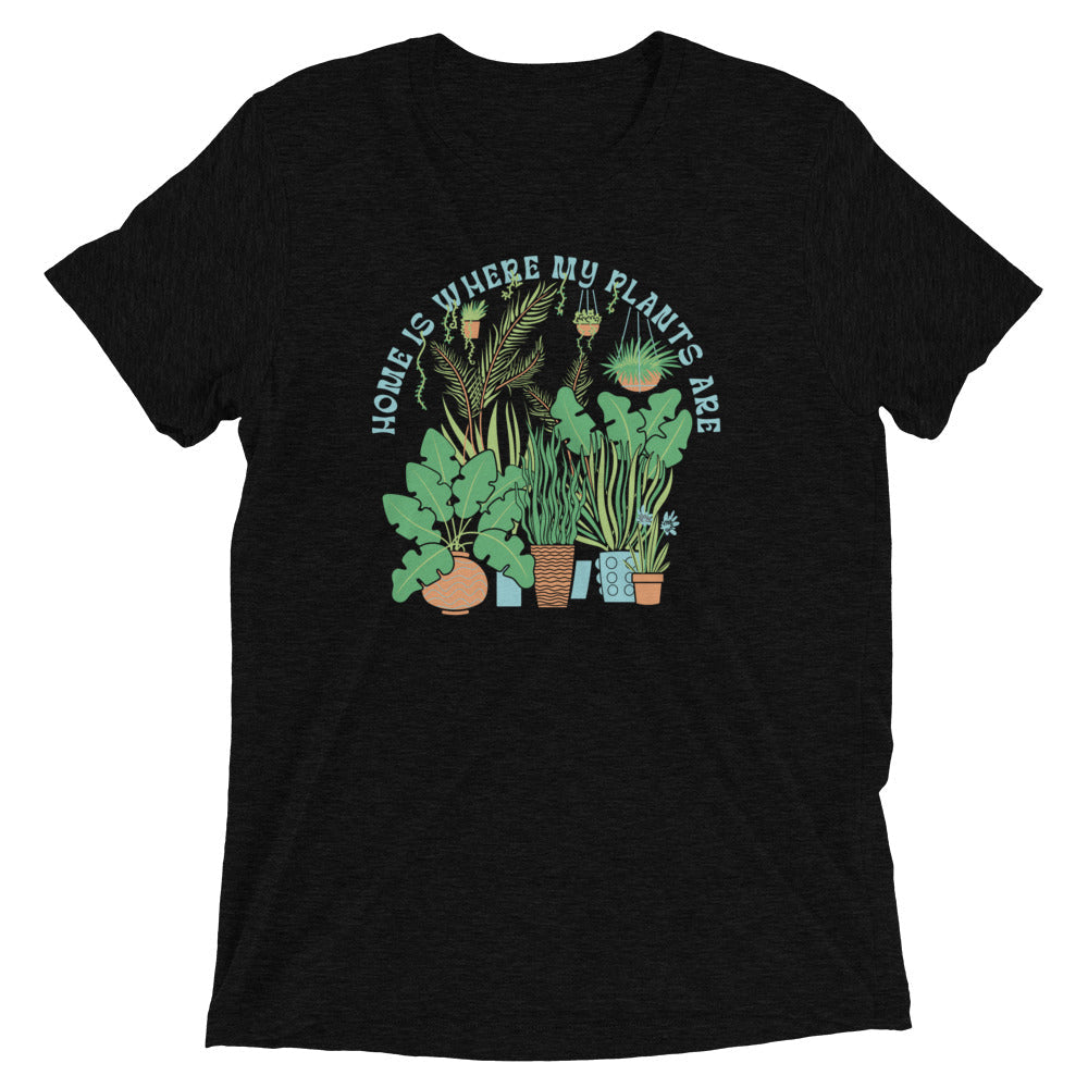 Home Is Where The Plants Are Men's Tri-Blend Tee Hoodie, Sweatshirt | CoreVibeTees.com (Image 2)