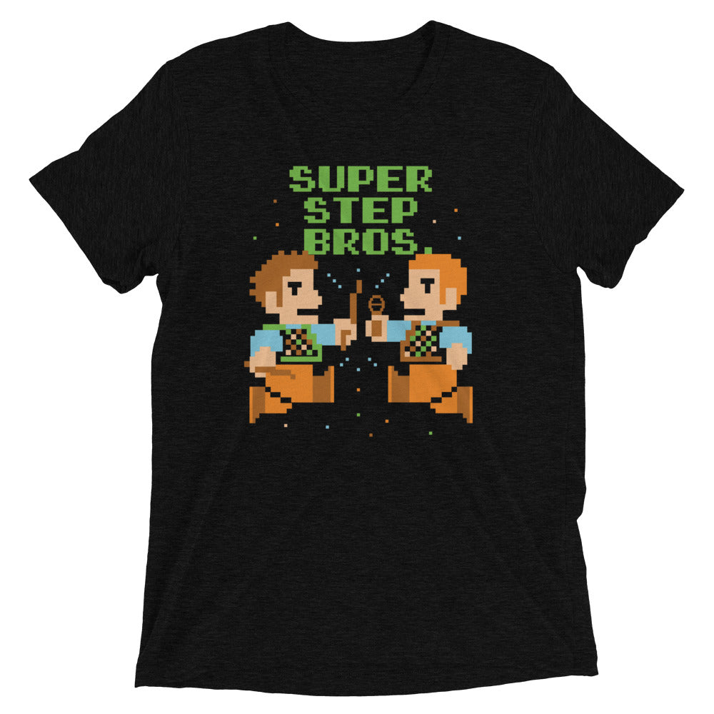 Super Step Bros Men's Tri-Blend Tee Hoodie, Sweatshirt | CoreVibeTees.com (Image 2)