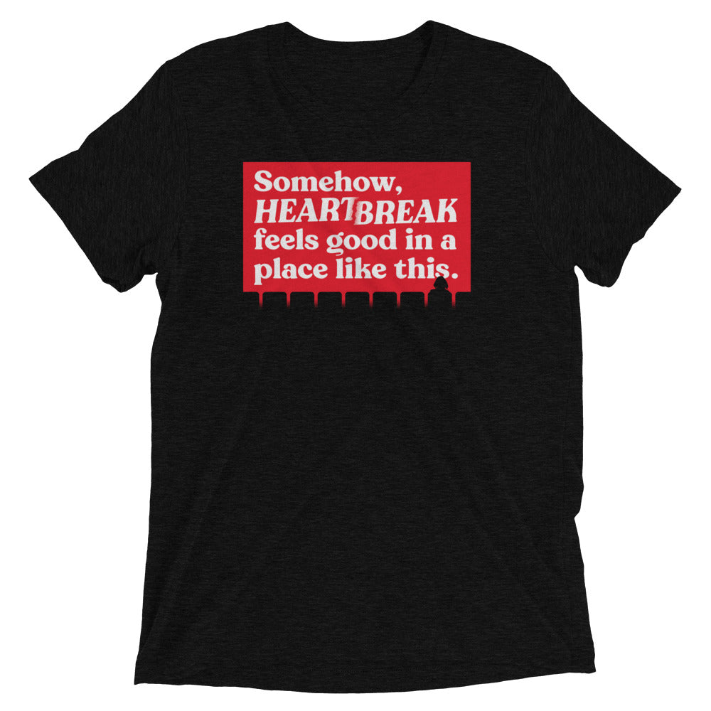 Somehow, Heartbreak Feels Good Men's Tri-Blend Tee Hoodie, Sweatshirt | CoreVibeTees.com (Image 1)