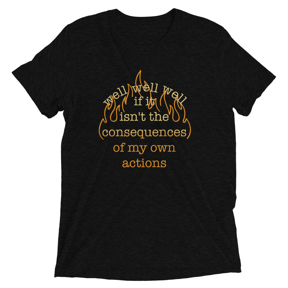The Consequences Of My Own Actions Men's Tri-Blend Tee Hoodie, Sweatshirt | CoreVibeTees.com (Image 2)