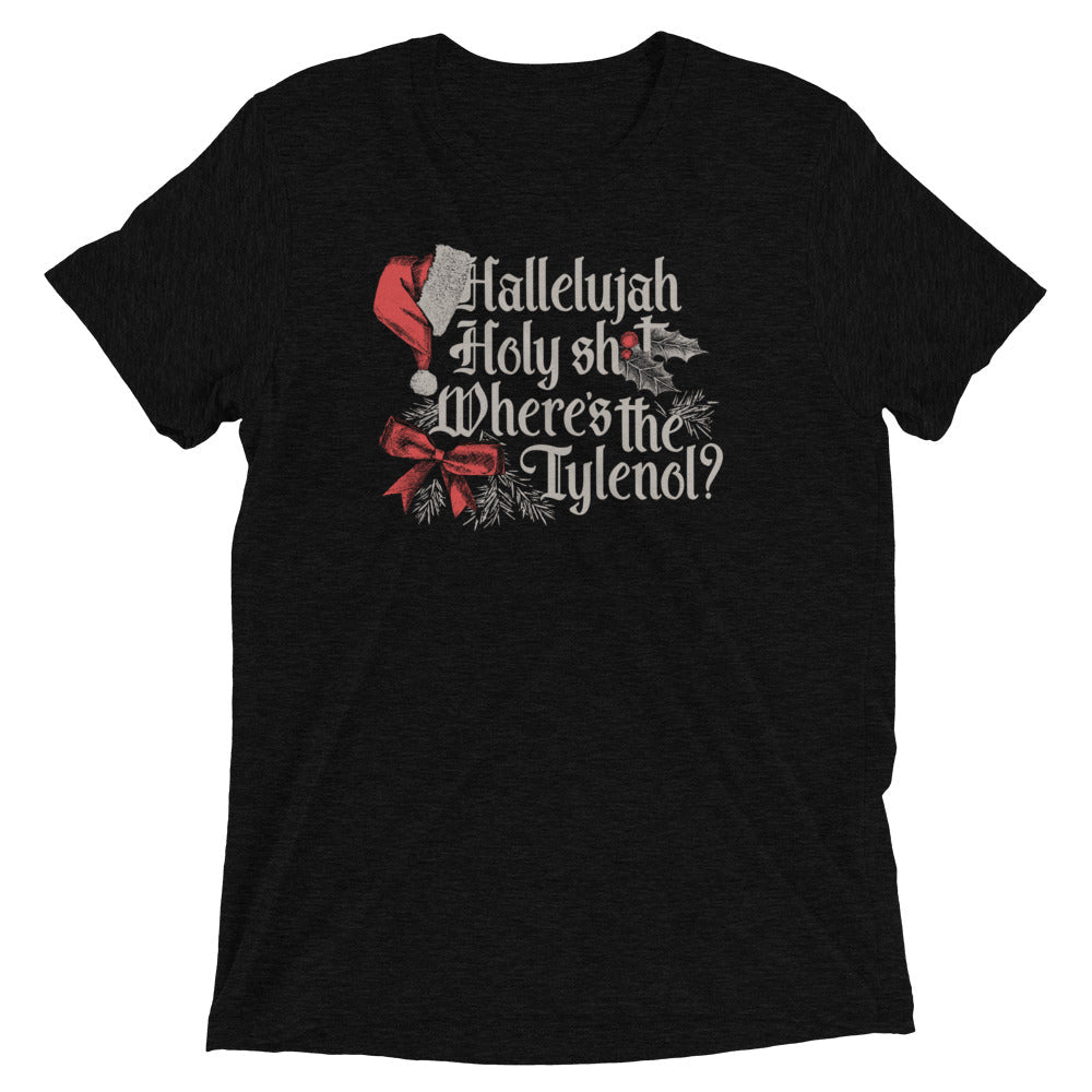 Where's The Tylenol? Men's Tri-Blend Tee Hoodie, Sweatshirt | CoreVibeTees.com (Image 1)