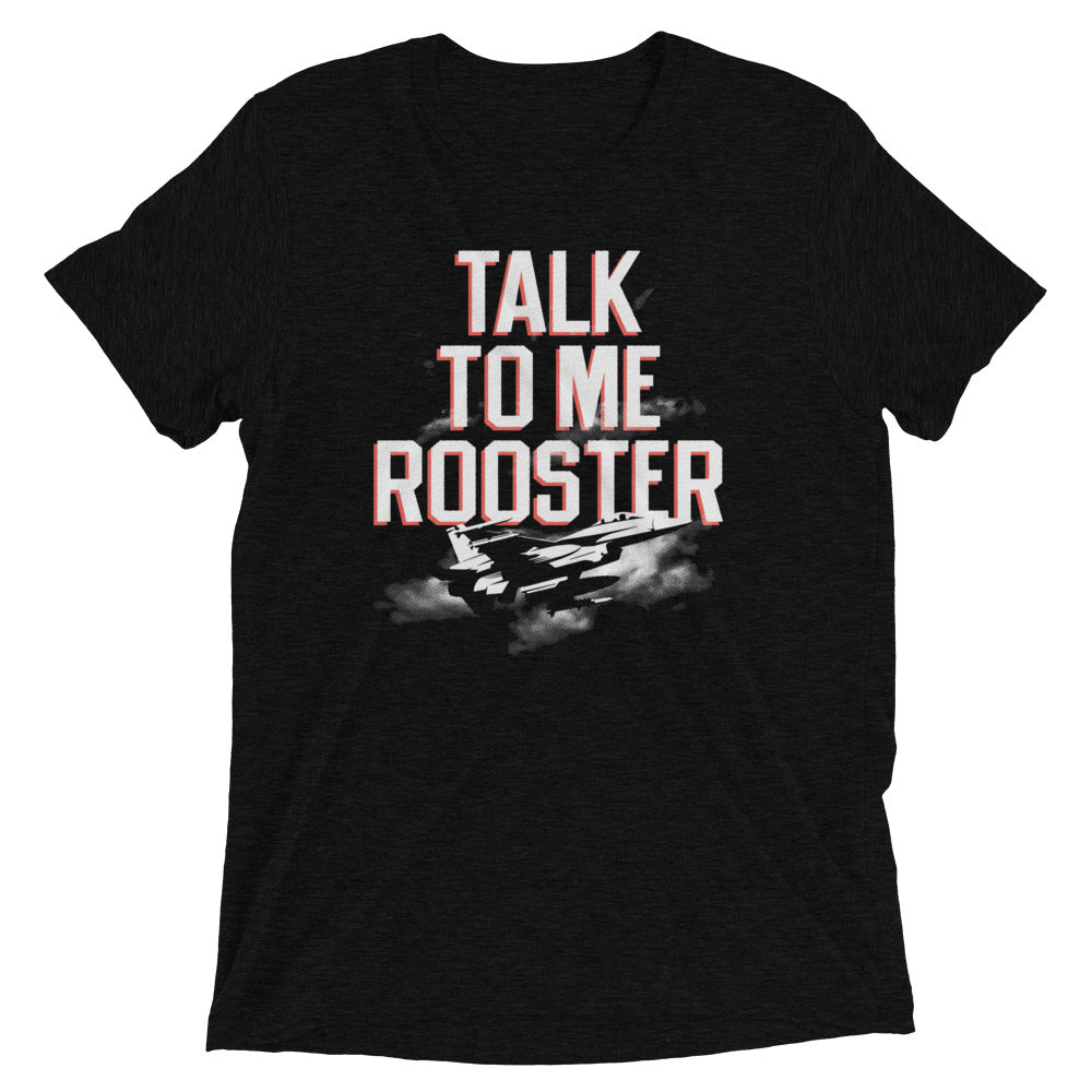Talk To Me Rooster Men's Tri-Blend Tee Hoodie, Sweatshirt | CoreVibeTees.com (Image 2)