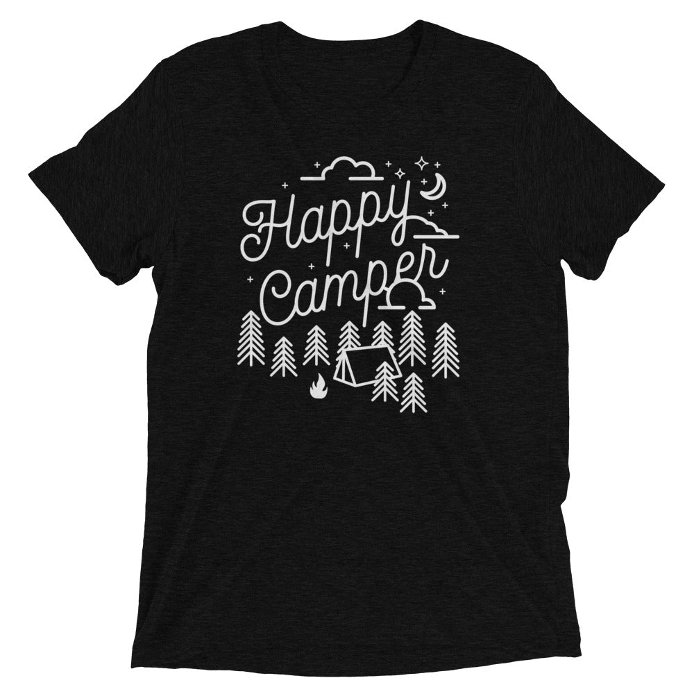 Happy Camper Men's Tri-Blend Tee Hoodie, Sweatshirt | CoreVibeTees.com (Image 2)