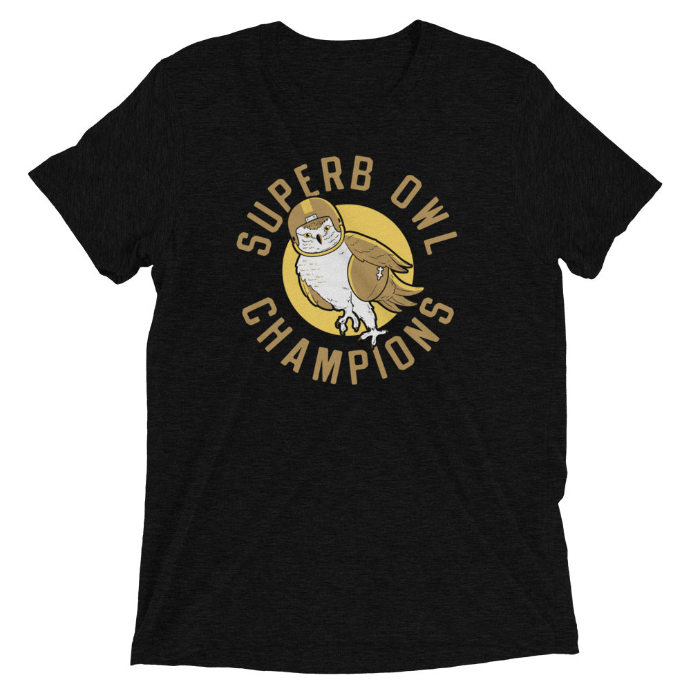 Superb Owl Men's Tri-Blend Tee Hoodie, Sweatshirt | CoreVibeTees.com (Image 2)