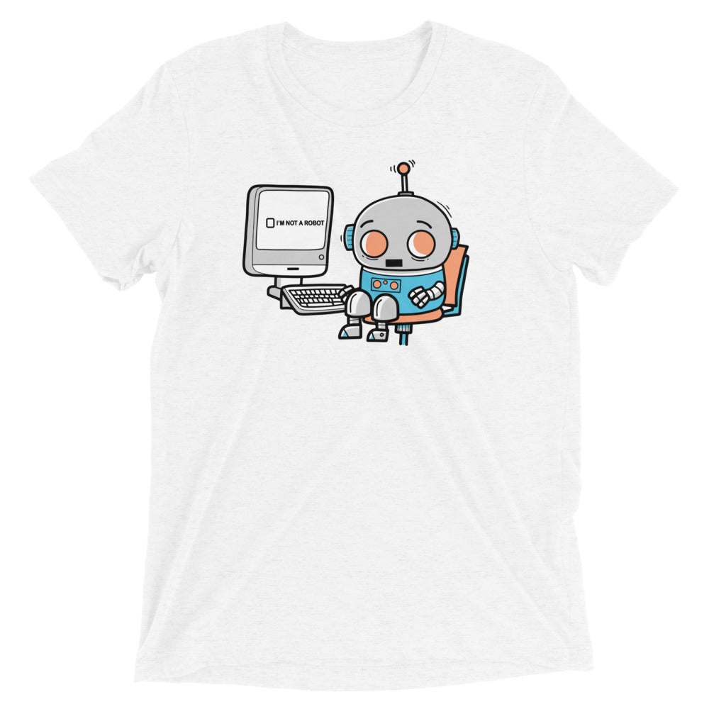 Robot Captcha Men's Tri-Blend Tee Hoodie, Sweatshirt | CoreVibeTees.com (Image 5)