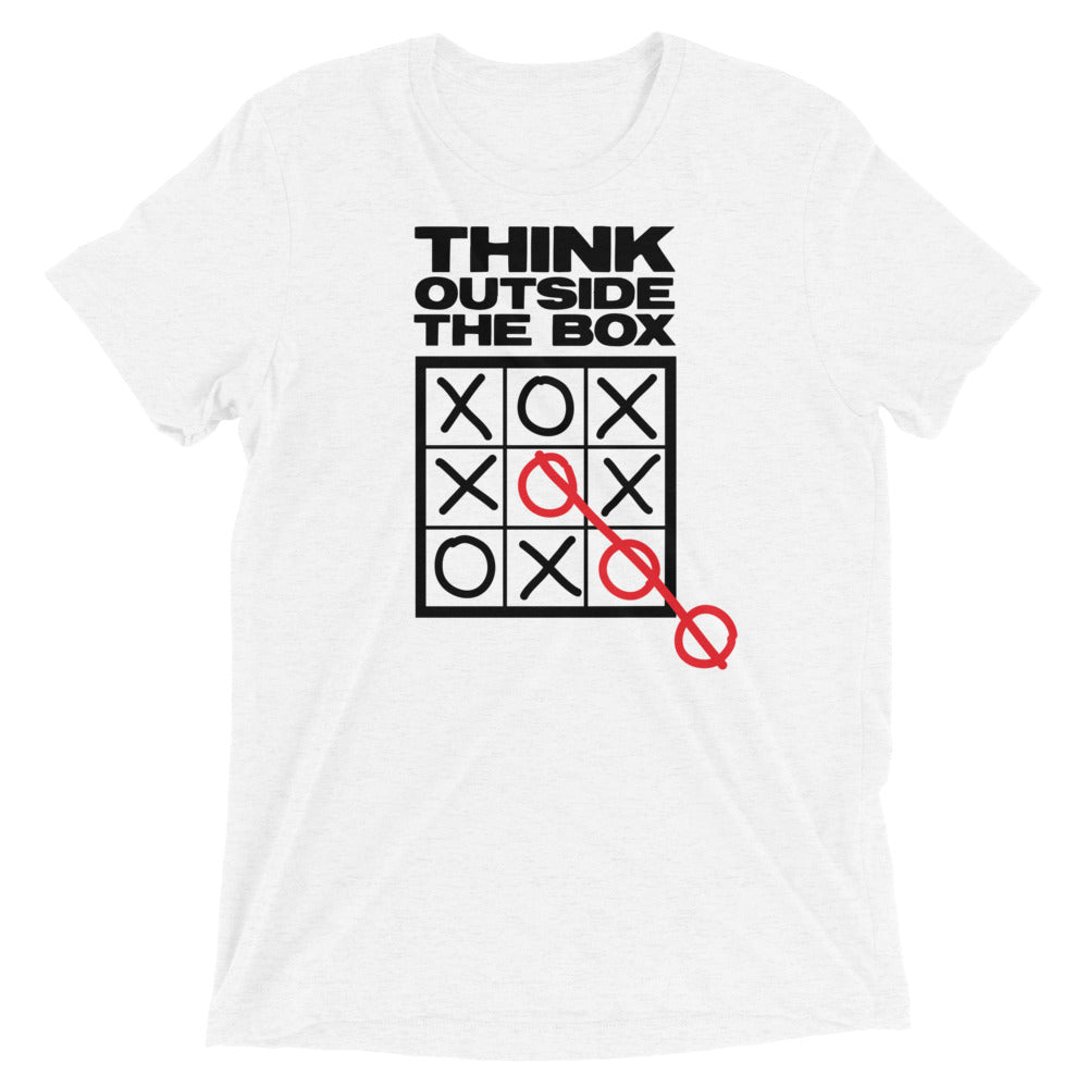 Think Outside The Box Men's Tri-Blend Tee Hoodie, Sweatshirt | CoreVibeTees.com (Image 1)