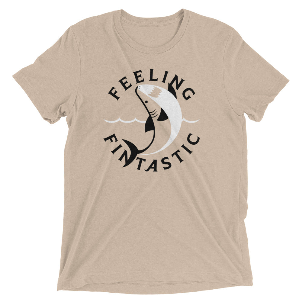 Feeling Fintastic Men's Tri-Blend Tee Hoodie, Sweatshirt | CoreVibeTees.com (Image 5)