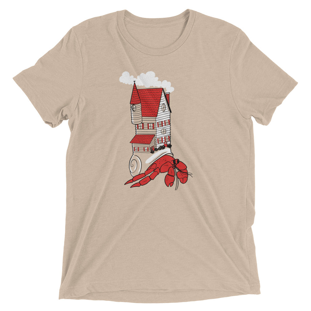 Hermit Home Men's Tri-Blend Tee Hoodie, Sweatshirt | CoreVibeTees.com (Image 2)