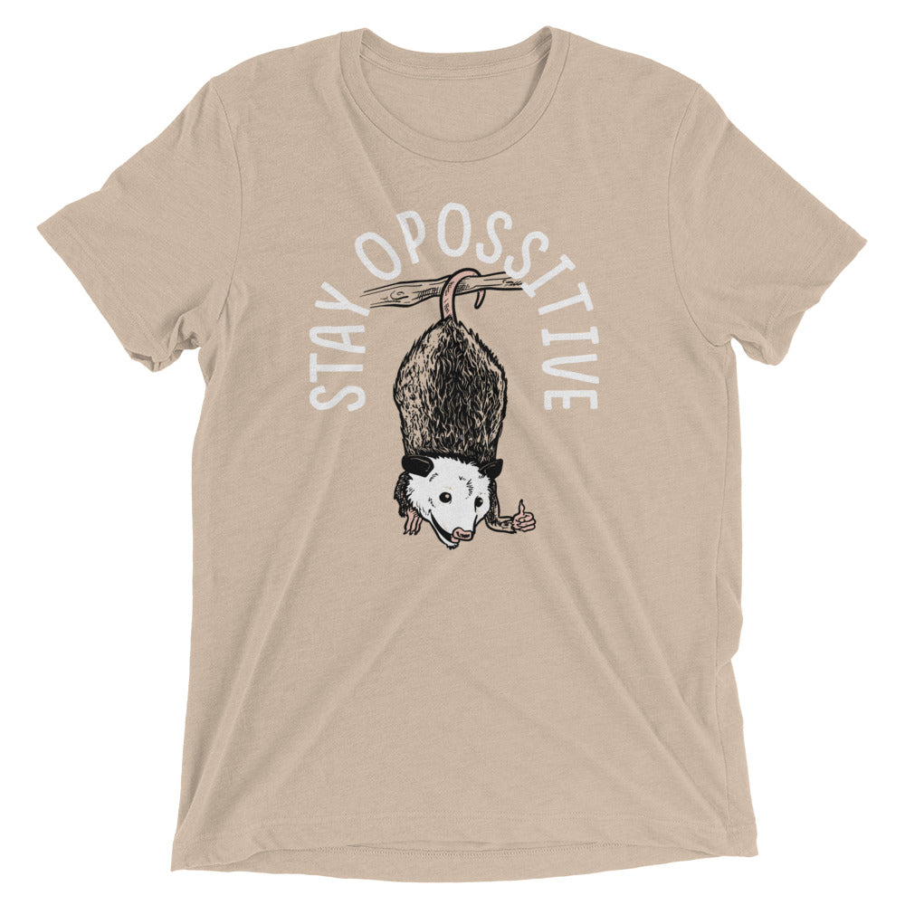 Stay Opossitive Men's Tri-Blend Tee Hoodie, Sweatshirt | CoreVibeTees.com (Image 5)