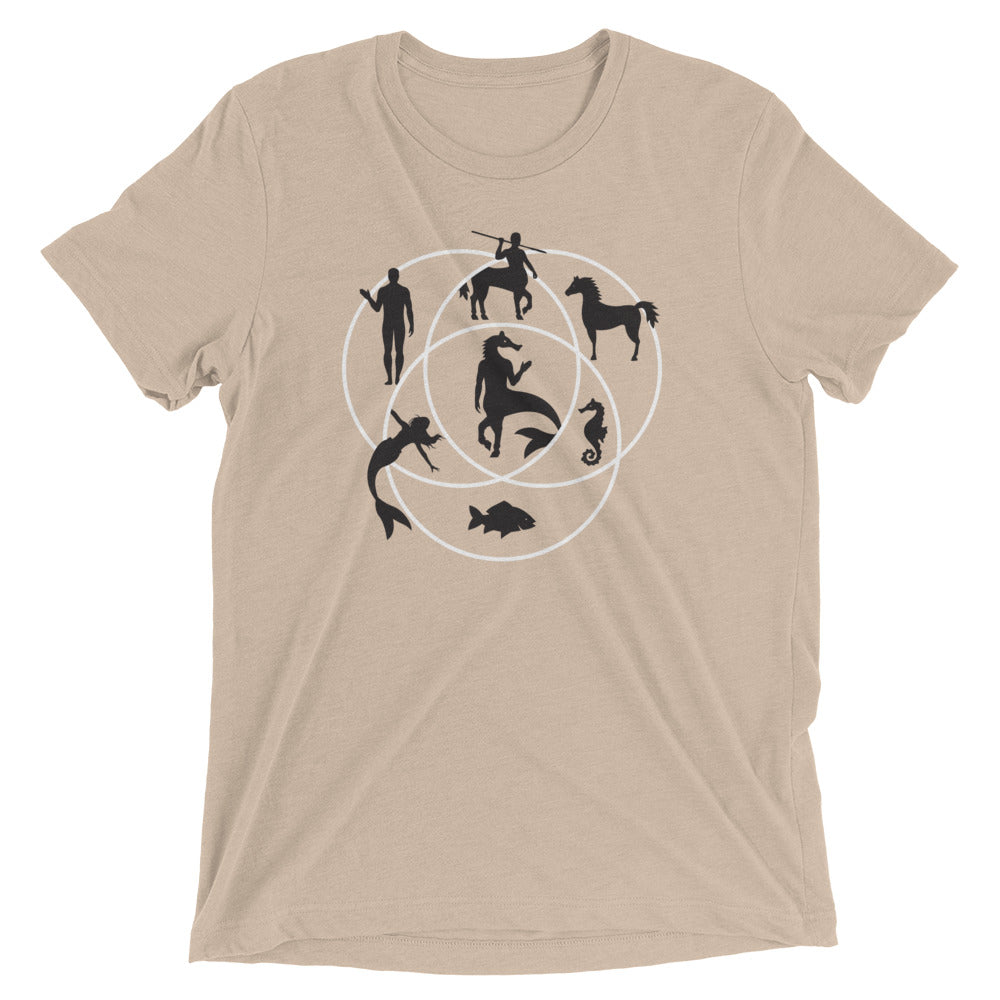 Human Horse Fish Venn Diagram Men's Tri-Blend Tee Hoodie, Sweatshirt | CoreVibeTees.com (Image 4)