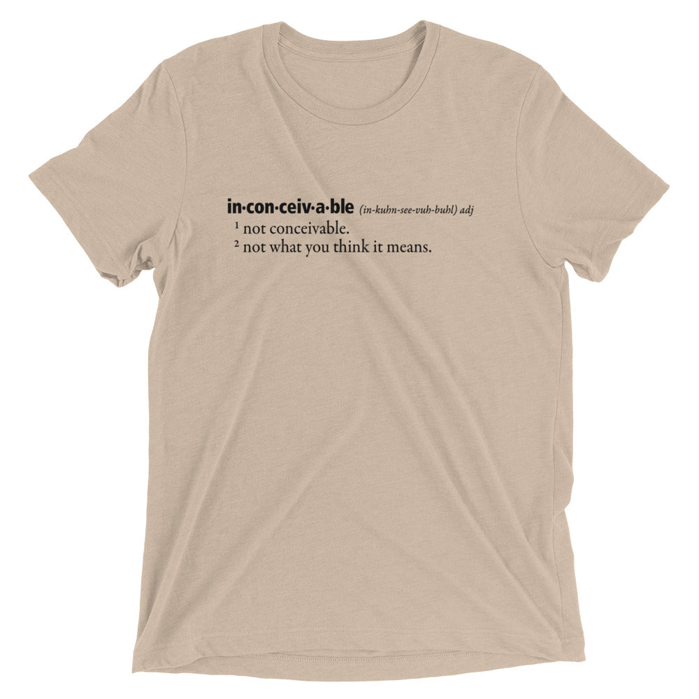Inconceivable Definition Men's Tri-Blend Tee Hoodie, Sweatshirt | CoreVibeTees.com (Image 4)