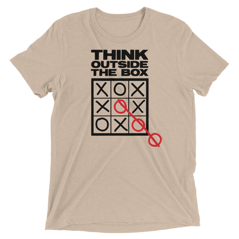 Think Outside The Box Men's Tri-Blend Tee Hoodie, Sweatshirt | CoreVibeTees.com (Image 4)