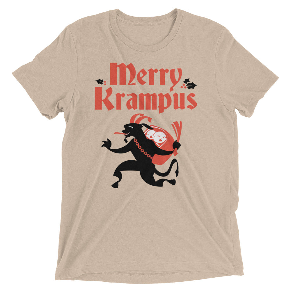 Merry Krampus Men's Tri-Blend Tee Hoodie, Sweatshirt | CoreVibeTees.com (Image 3)