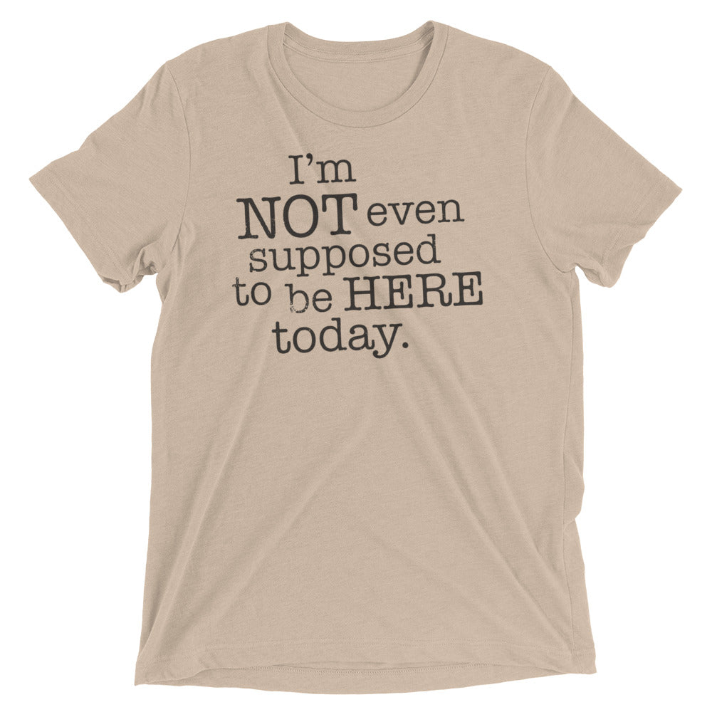 I'm Not Even Supposed To Be Here Today Men's Tri-Blend Tee Hoodie, Sweatshirt | CoreVibeTees.com (Image 4)