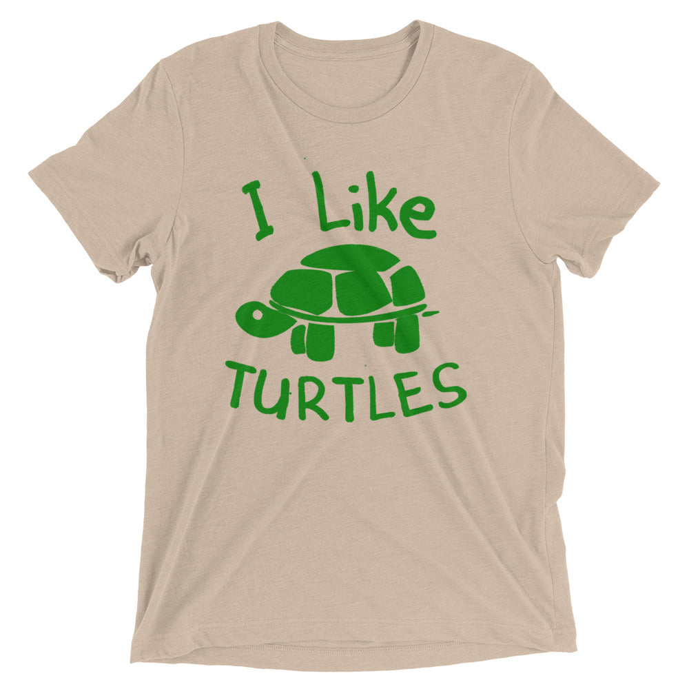 I Like Turtles Men's Tri-Blend Tee Hoodie, Sweatshirt | CoreVibeTees.com (Image 4)